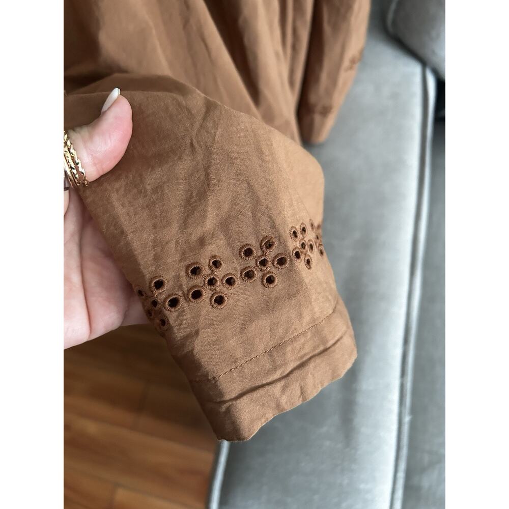 Free People Tan-Brown Tiered Midi Skirt - Picture 6 of 11